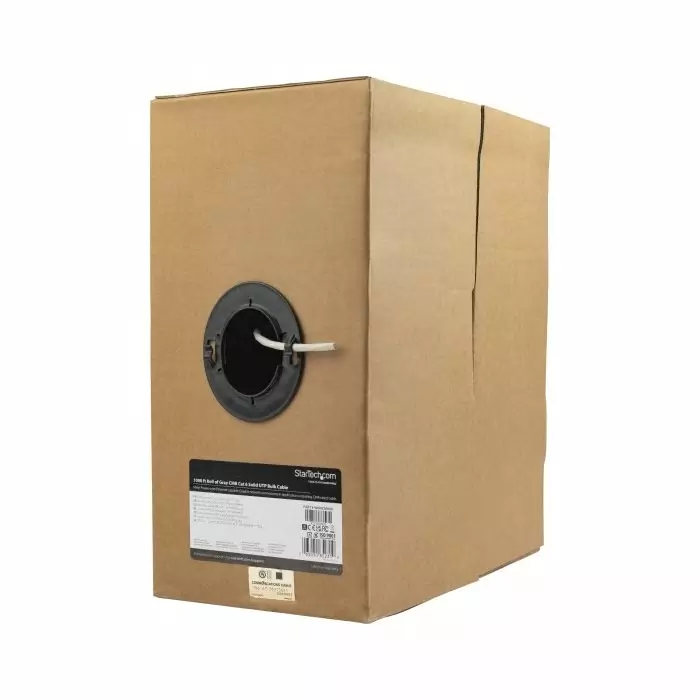 StarTech.com LAN Cable 305 m Cat6 Grey U/UTP Unshielded Unterminated PVC Sheath, WIR6CMRGR