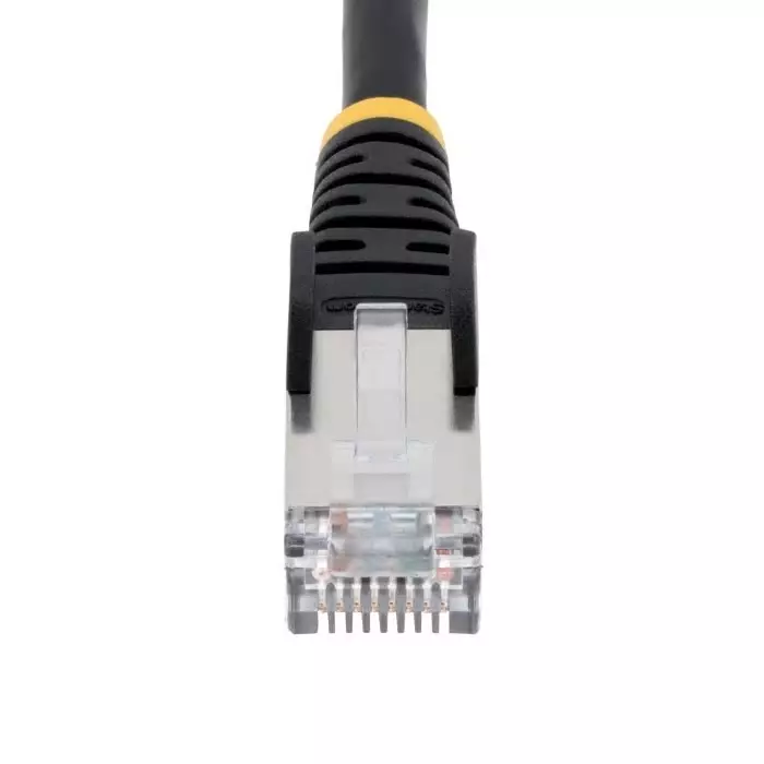 StarTech.com Cat6a RJ45 Male to RJ45 Male Cable 1 m Braid Shielded Terminated LSZH Sheath, NLBK-1M-CAT6A-PATCH