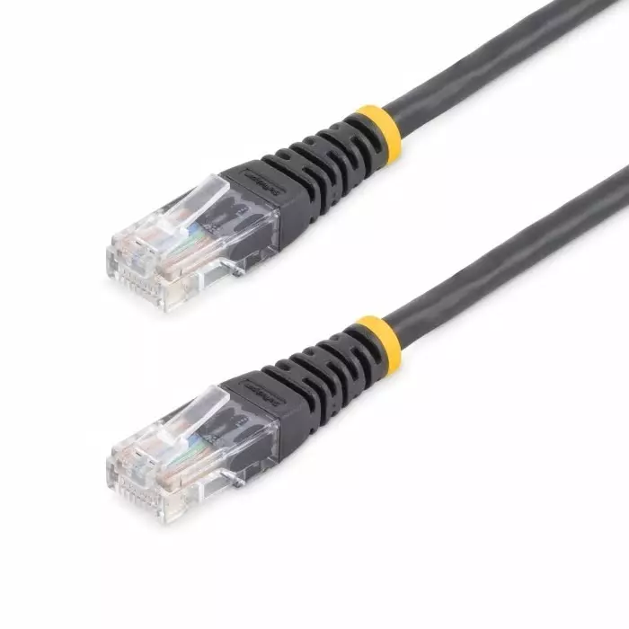 StarTech.com Cat5e RJ45 Male to RJ45 Male Cable 15 m U/UTP Unshielded Terminated PVC Sheath, M45PAT15MBK