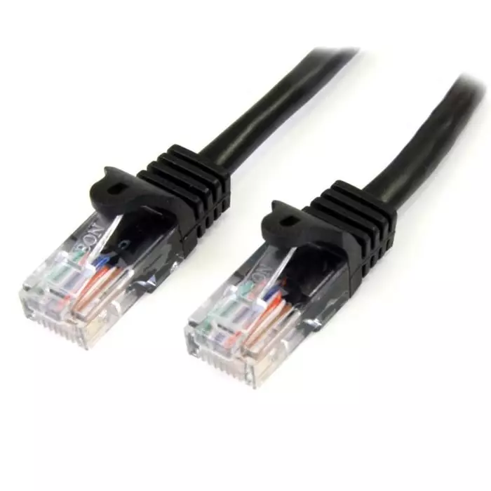 StarTech.com Cat5e RJ45 Male to RJ45 Male Cable 2 m U/UTP Unshielded Terminated PVC Sheath, 45PAT2MBK