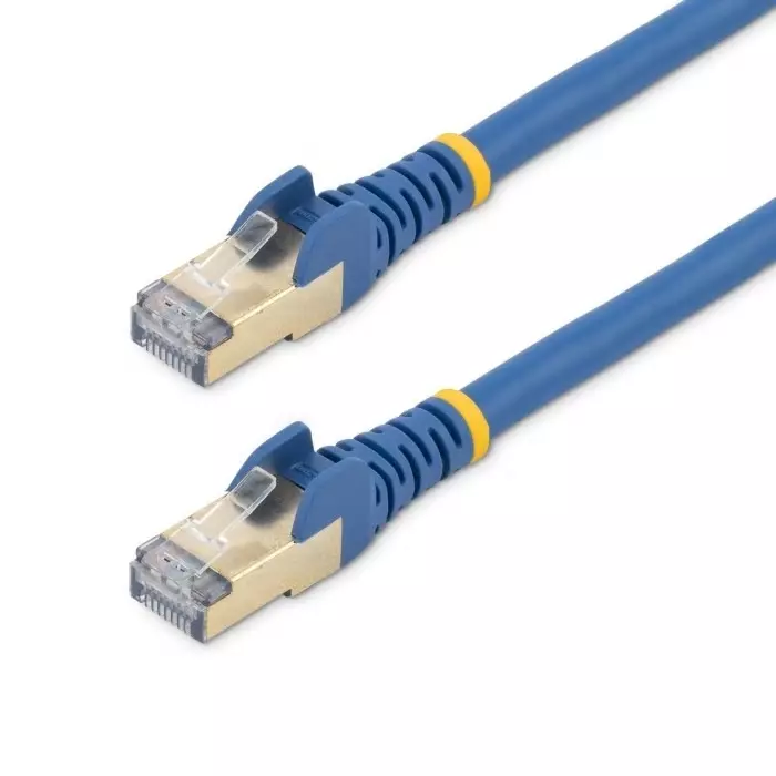 StarTech.com Cat6a RJ45 Male to RJ45 Male Cable 0.5 m STP Shielded Terminated PVC Sheath, 6ASPAT50CMBL