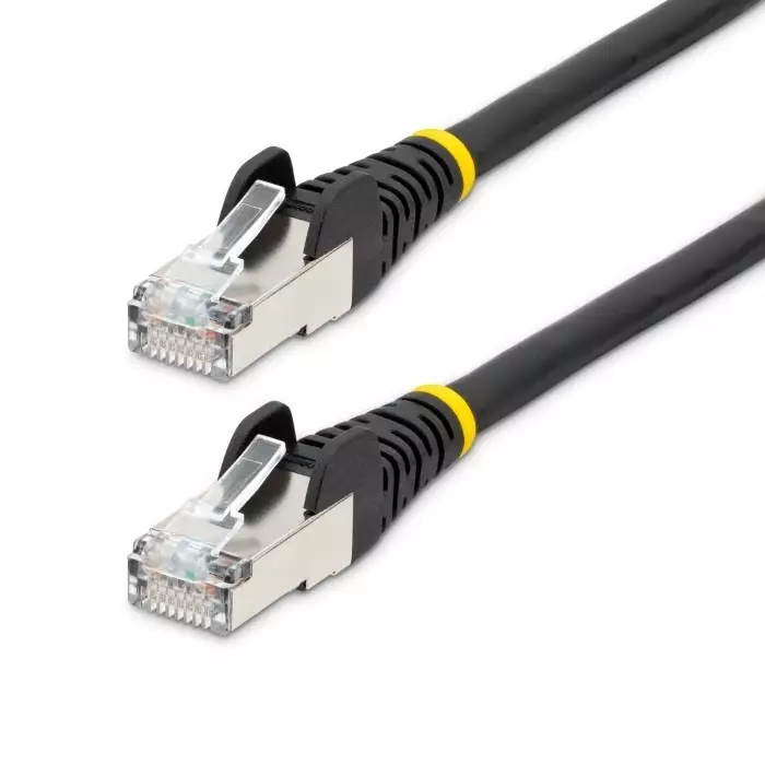 StarTech.com Cat6a RJ45 Male to RJ45 Male Cable 0.5 m (500 mm) Braid Shielded Terminated LSZH Sheath, NLBK-50C-CAT6A-PATCH