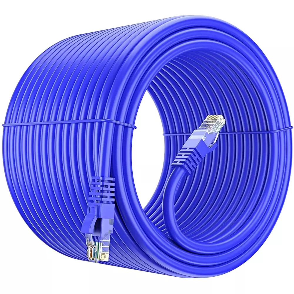 LOTA Cat6 High-Speed LAN Cable PVC Blue 305 m with RJ45 Connector, 305MTR-LT