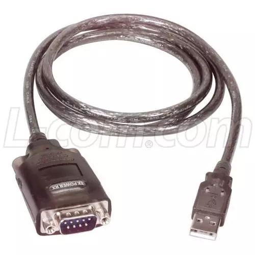 L-COM Converter Cable, Usb-Rs232, 1M, Black, Umc-201
