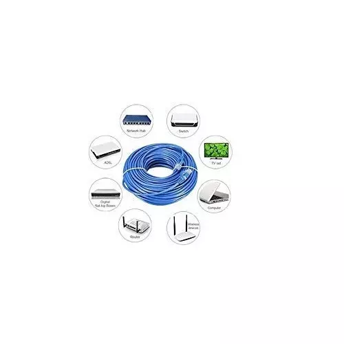 LOTA CAT5 High-Speed LAN Cable PVC Blue 15 m with RJ45 Connector, MST-797-LT