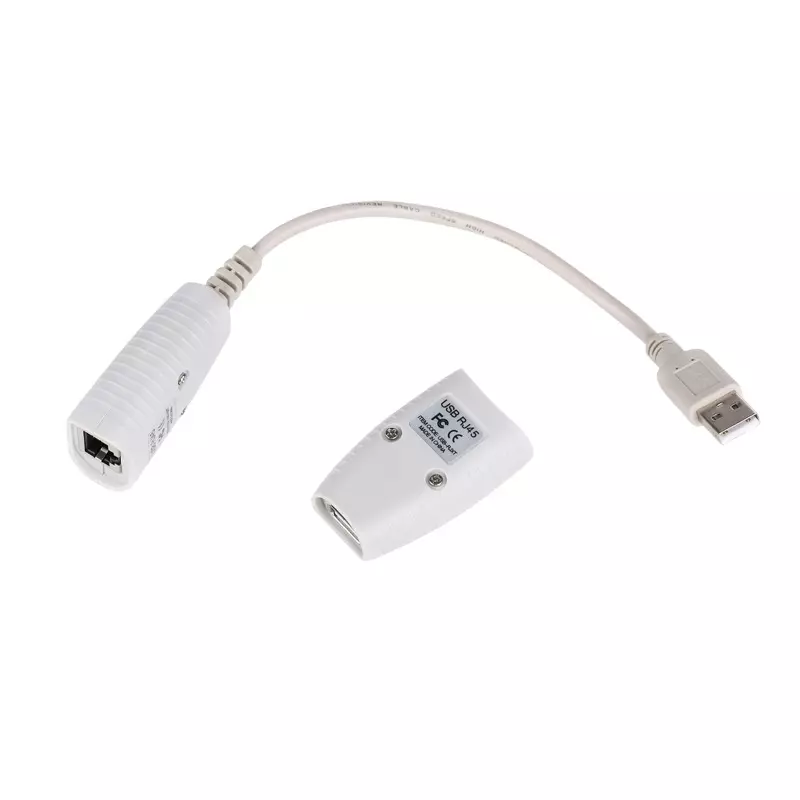 Shield Plus DLX USB to LAN Extender ABS Plastic 50 m Extension Distance White, SP-150FT