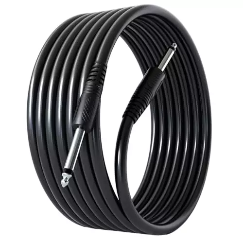 FEDUS Mono to Mono Guitaar Jack Cable Black for Mixer, Microphone, Electric Guitar, Amplifier, Stereo Speaker