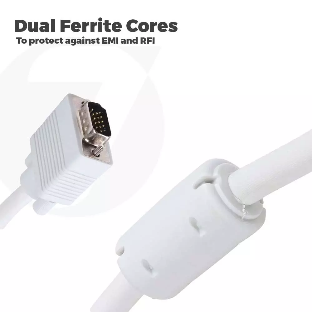 LOTA VGA Cable Male to Male PVC White 3D Supported 10 m, ‎MST-781-LT