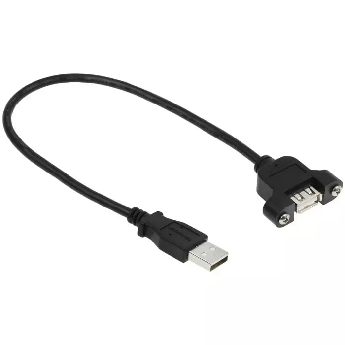 StarTech.com Male USB A to Female USB A Cable 480 Mbps USB 2.0 300 mm, USBPNLAFAM1