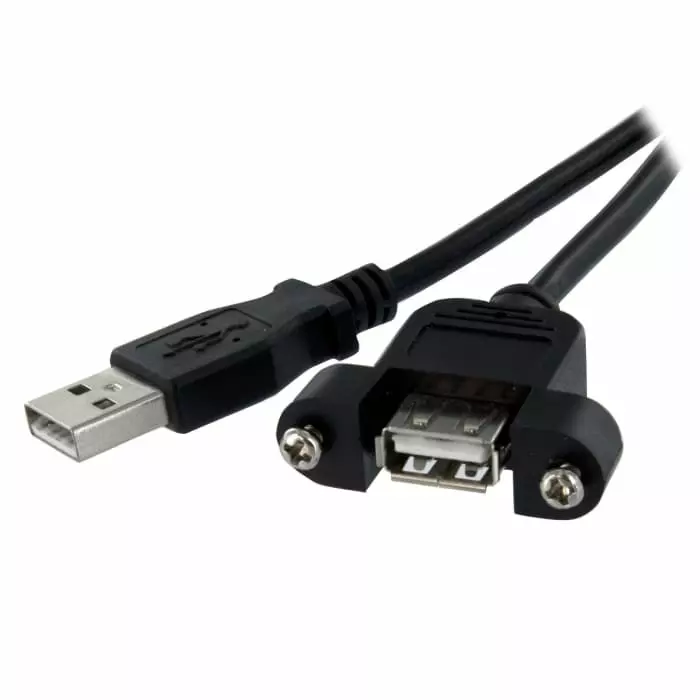 StarTech.com Male USB A to Female USB A Cable 480 Mbps USB 2.0 300 mm, USBPNLAFAM1