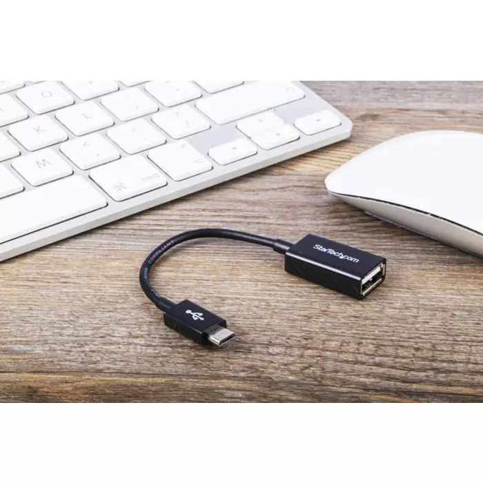 StarTech.com Male Micro USB B to Female USB A Cable 480 Mbps USB 2.0 130mm, UUSBOTG