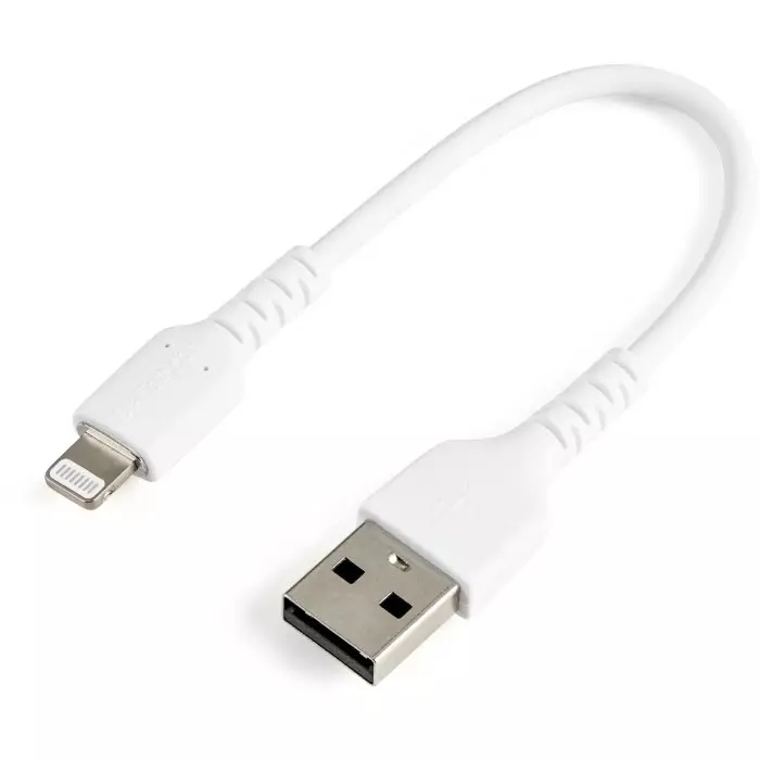 StarTech.com Male USB A to Male Lightning Cable 480 Mbps USB 2.0 150 mm, RUSBLTMM15CMW