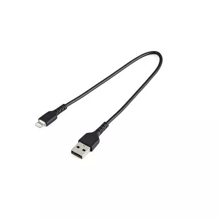 StarTech.com Male USB A to Male Lightning Cable 480 Mbps USB 2.0 300 mm, RUSBLTMM30CMB