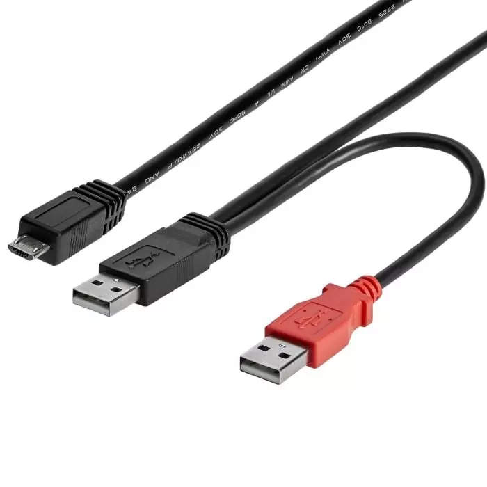 StarTech.com Male USB A to Male Micro USB B Cable 480 Mbps USB 2.0 0.9m, USB2HAUBY3