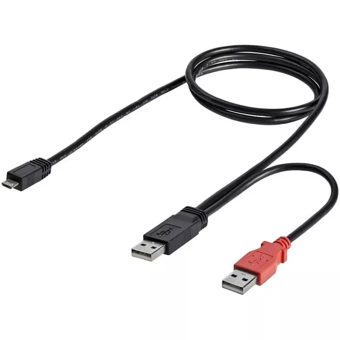 StarTech.com Male USB A to Male Micro USB B Cable 480 Mbps USB 2.0 0.9m, USB2HAUBY3