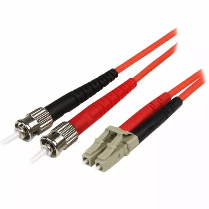 StarTech.com LC to ST Duplex Multi Mode OM2 Fibre Optic Cable 50/125 µm Orange 1m, 50FIBLCST1