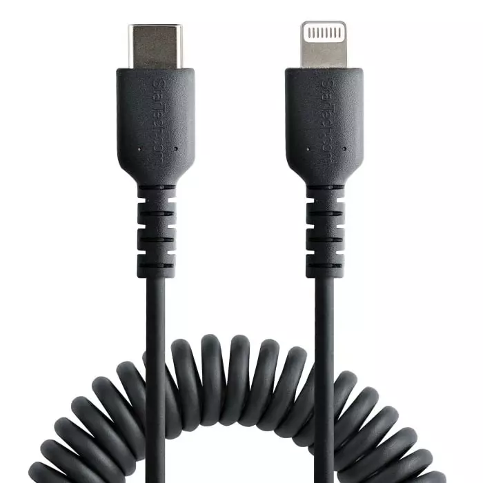 StarTech.com Male USB C to Male Lightning Cable 480 Mbps USB 2.0 1 m, RUSB2CLT1MBC