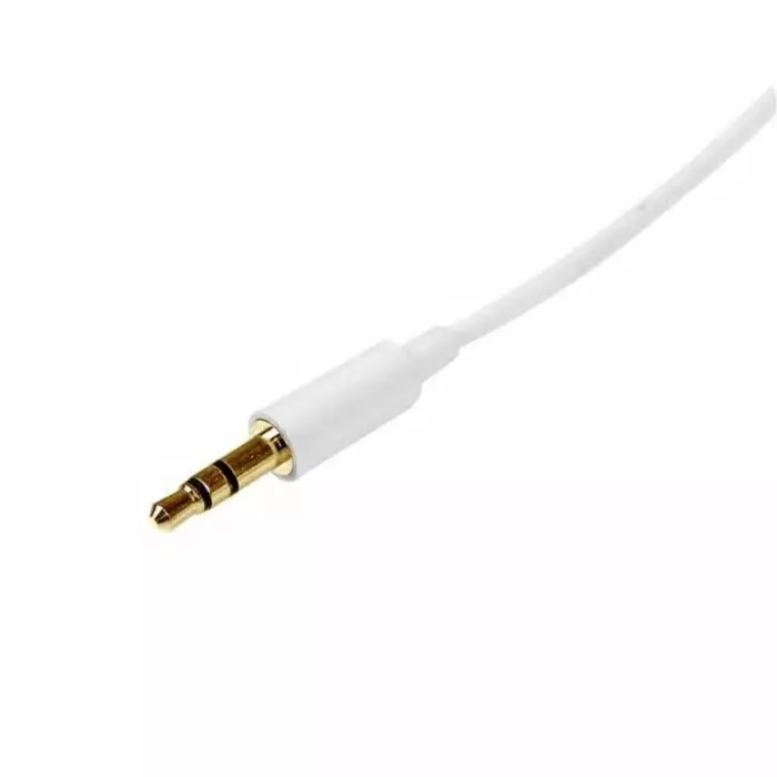 StarTech.com Male 3.5 mm Stereo Jack to Male 3.5 mm Stereo Jack Aux Cable White 1 m, MU1MMMSWH