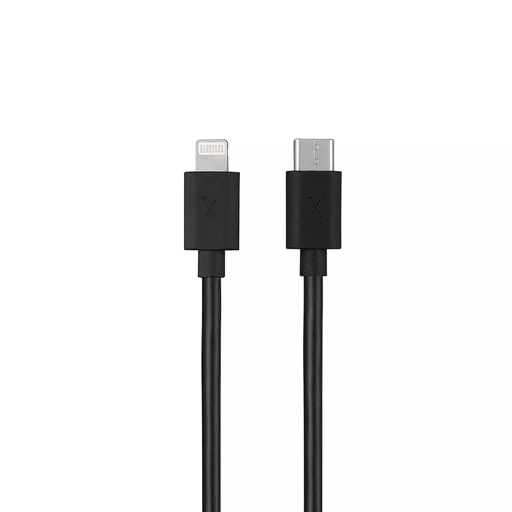 Flix Beetel USB Type C to Lightning Cable 18 W 480 Mbps Data Transfer Rate 1.2 m Cable Length Black, XCD-L201