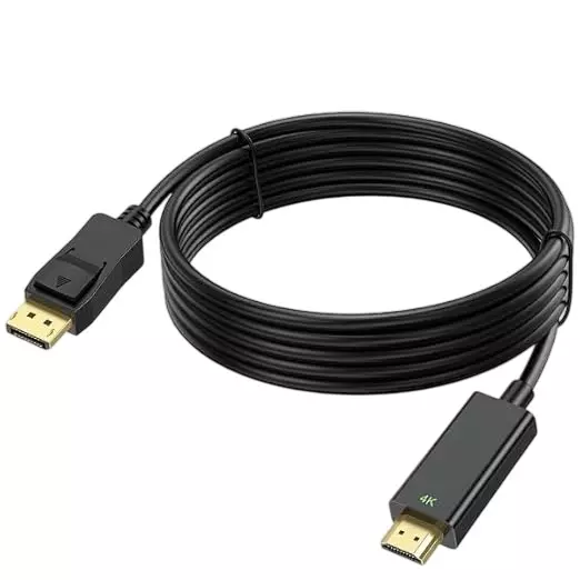Mak World DisplayPort DP to HDMI Cable Converter Adapter 10 m Black for Lenovo, Dell, HP, Asus etc