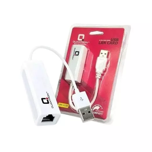 Quantron USB LAN Card Ethernet Adapter Micro USB 2.0 Type B for Stable Wired Connection, QUL-1110