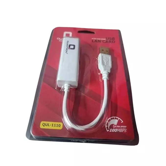 Quantron USB LAN Card Ethernet Adapter Micro USB 2.0 Type B for Stable Wired Connection, QUL-1110