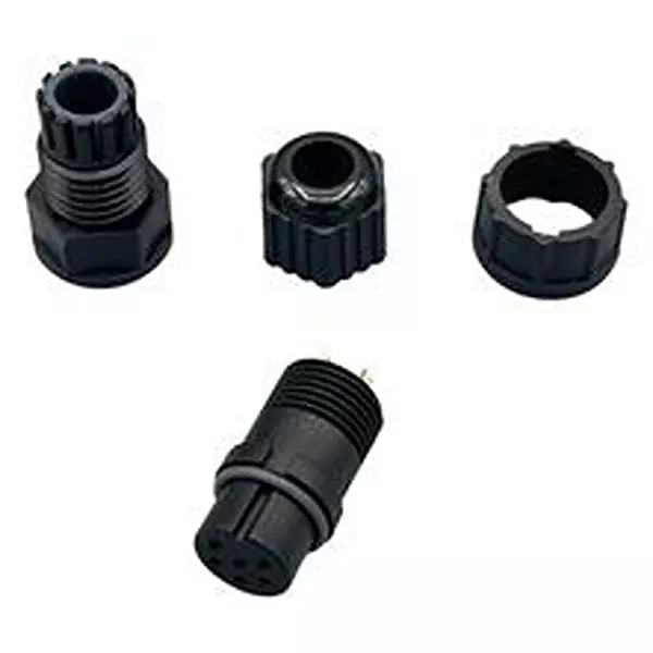 NORCOMP Circular Cable Kit, Rcpt, 6Pos, Solder, 868-006-203KIT.