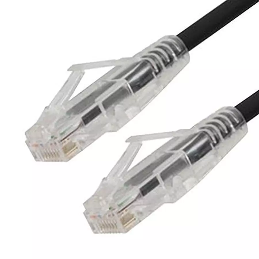 L-COM Enet Cord, Cat6, Rj45 Plug-Plug, 15 , TRD626TAA-BLK-15F