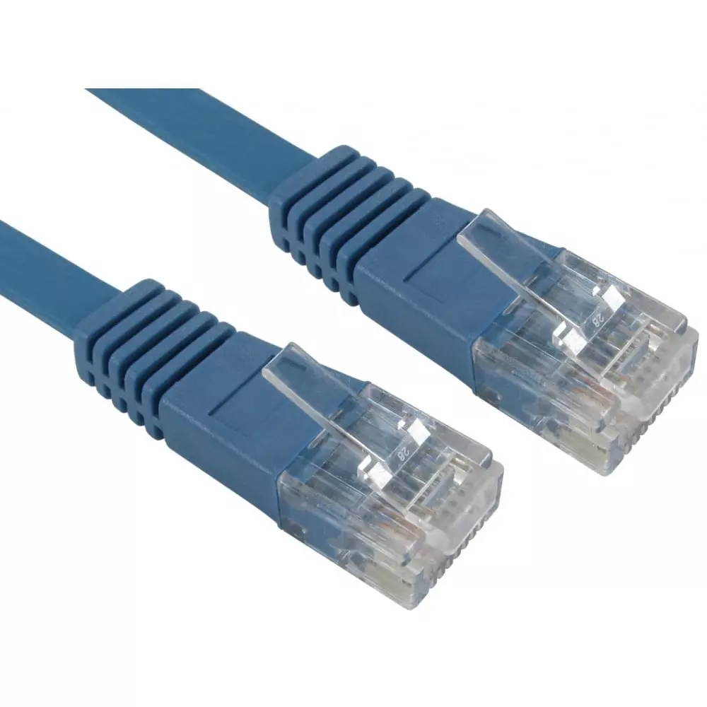 RS PRO Ethernet Cable Polyvinyl Chloride 1 m Length Blue, 2863509
