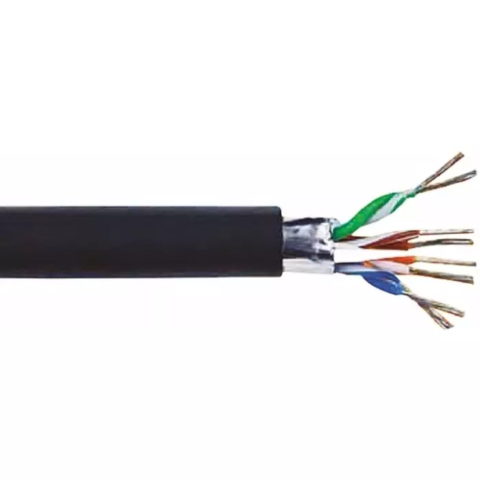 Alpha Wire Industrial Ethernet Performance Cable Shielded 300 V AC 24 AWG Black 152 m Length, 76021 BK002
