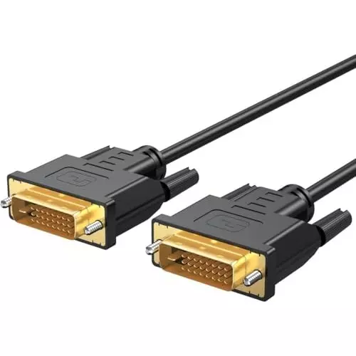 PremiumAV DVI-D 24+1 Cable 3 m (10Ft) Male to Male HDR Digital Video Cable with Gold-Plated Connector for Computer, HDTV, Gaming, Monitor, Projector Black