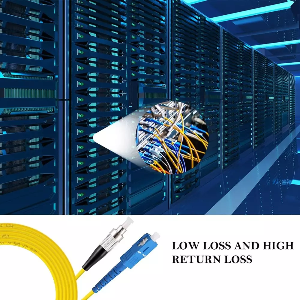 LOTA Fiber Optic Cable High-Speed Single Mode SC to FC Connector Multi Color 3 m, ‎MST-3104-LT