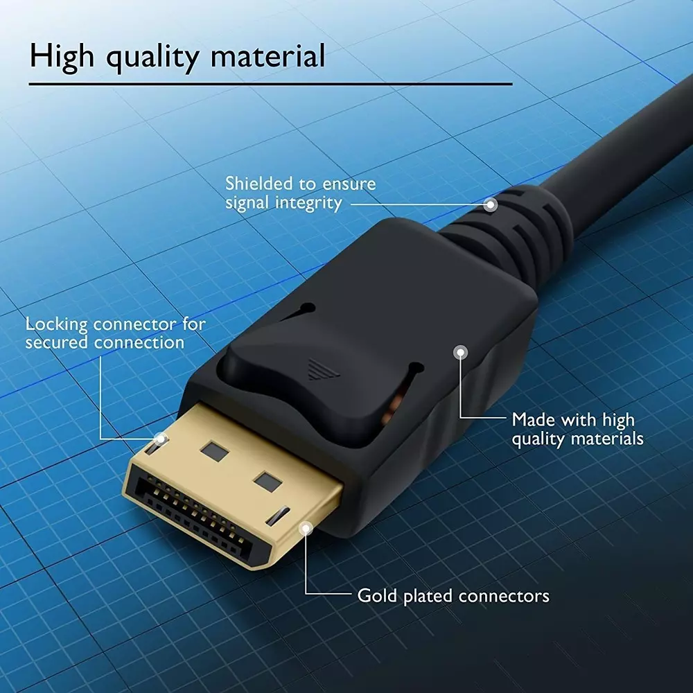 LOTA High-Speed DisplayPort to DisplayPort Cable Black 4K UHD Resolution Support 3 m, MST-1366-LT