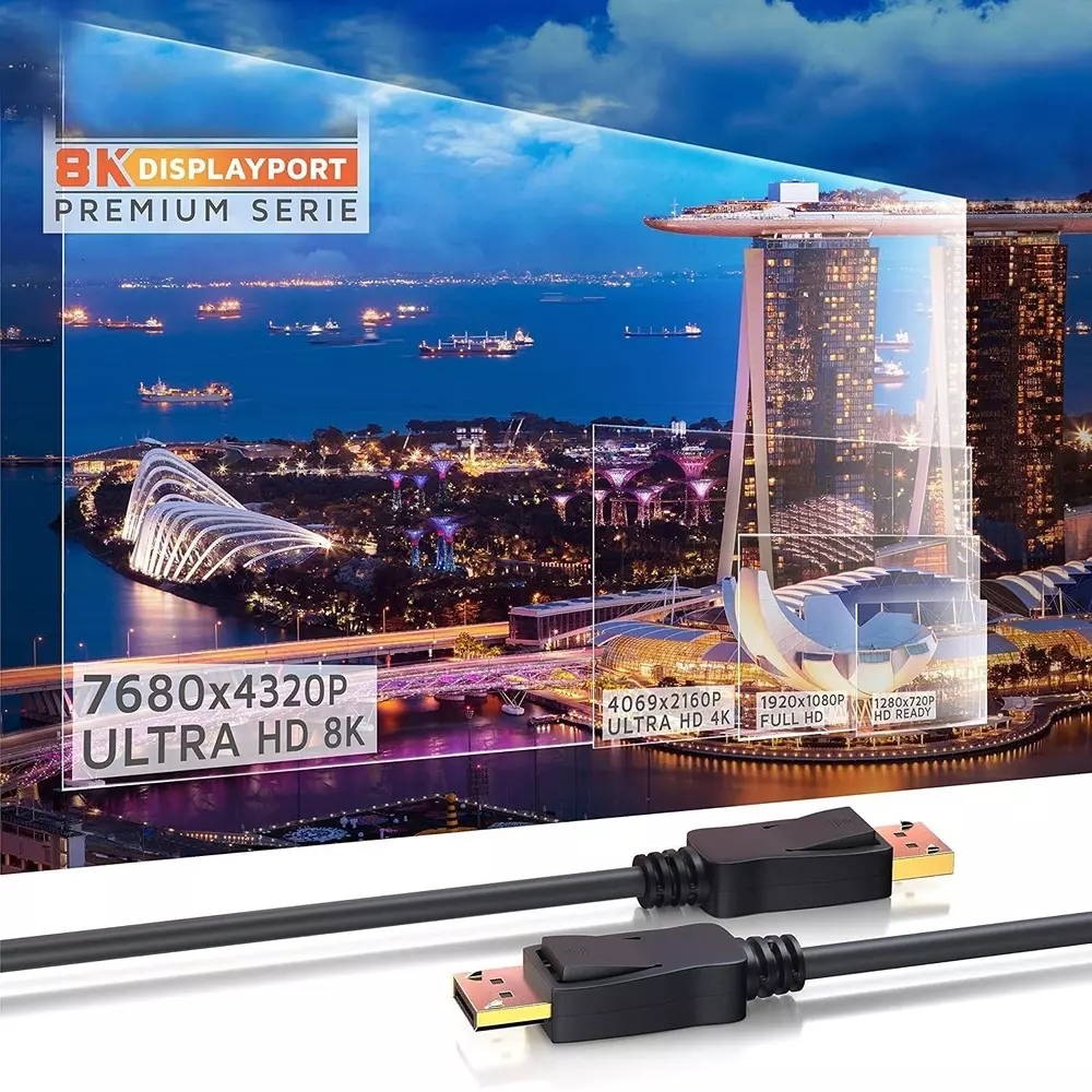 LOTA High-Speed DisplayPort to DisplayPort Cable Black 4K UHD Resolution Support 3 m, MST-1366-LT