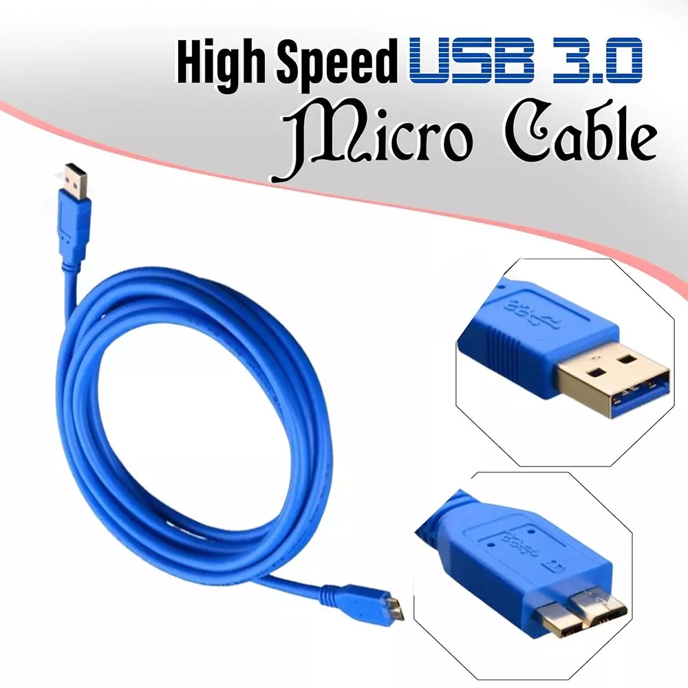 LOTA High-Speed USB 3.0 Data Cable Blue 1.8 m Upto 5 Gbps Data Transfer Rate, MST-180-LT