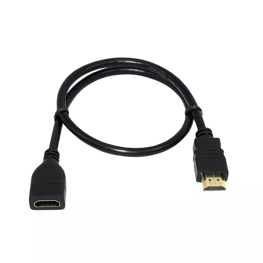 LOTA High-Speed HDMI Extension Cable Male to Female Black 1 m with Gold-Plated Connector, MST-3120-LT