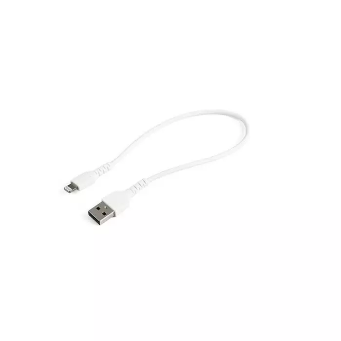 StarTech.com Male USB A to Male Lightning Cable 480 Mbps USB 2.0 300 mm, RUSBLTMM30CMW