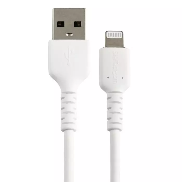 StarTech.com Male USB A to Male Lightning Cable 480 Mbps USB 2.0 300 mm, RUSBLTMM30CMW