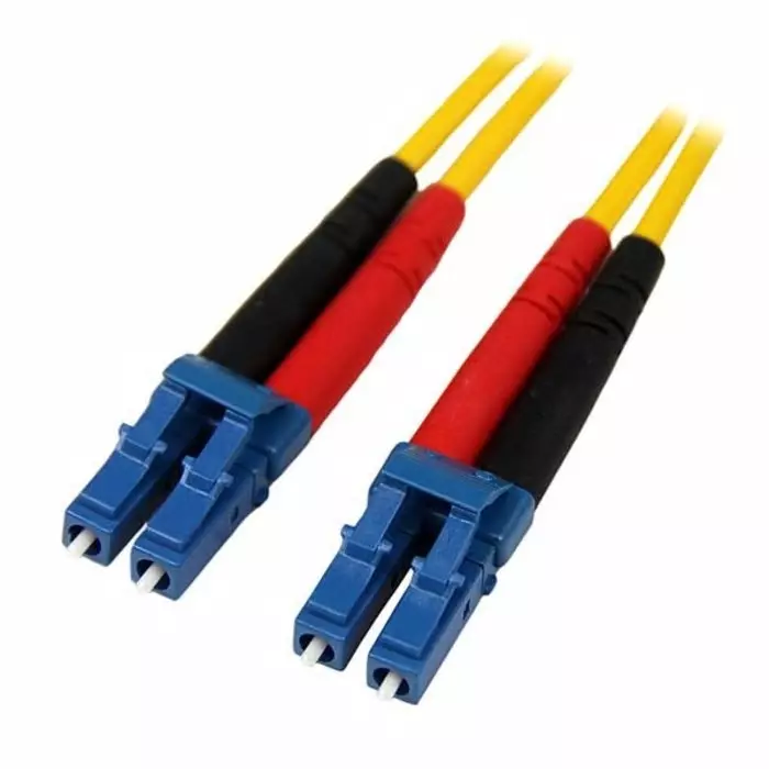 StarTech.com LC to LC Duplex Single Mode OS1 Fibre Optic Cable 9/125 µm Yellow, SMFIBLCLC (Length: 1-10 m)