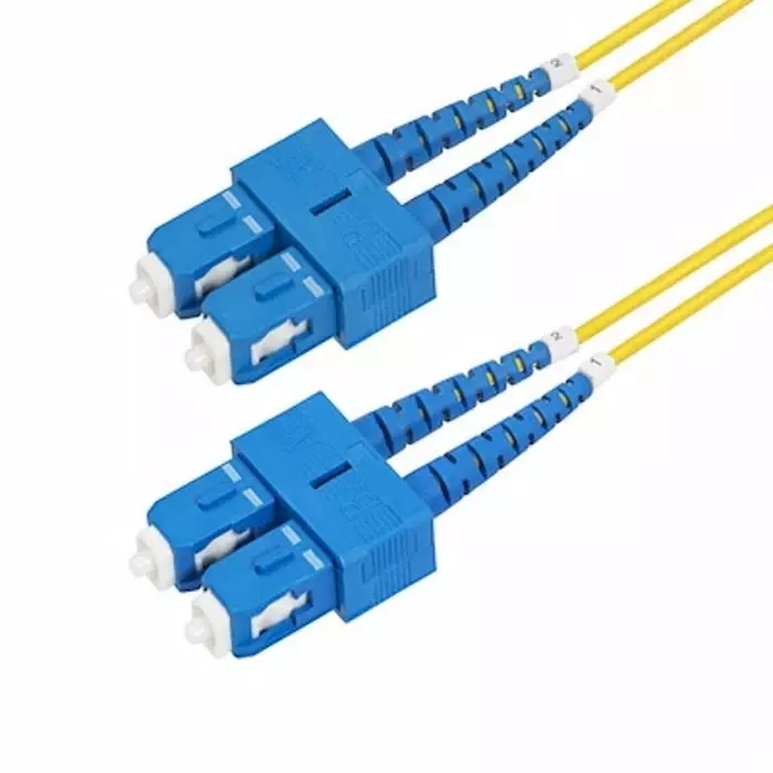 StarTech.com SC to SC Duplex Single Mode OS2 Fibre Optic Cable Yellow 5m, SMDOS2SCSC5M