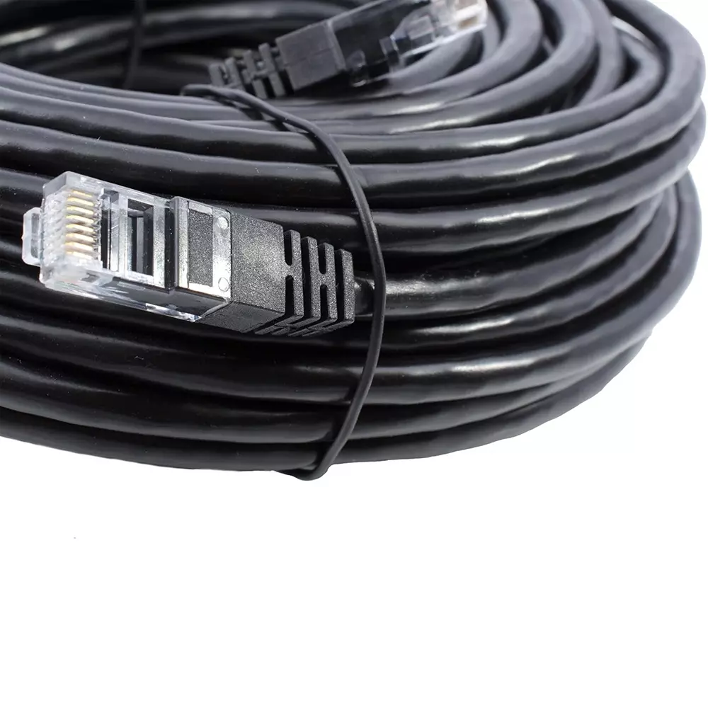 EVTeq UTP CAT6 Ethernet Cable 0.51 Guage F R Fresh PVC Copper 305 m Box Packing Black for Outdoor Use, EV-EC6-C-305YP