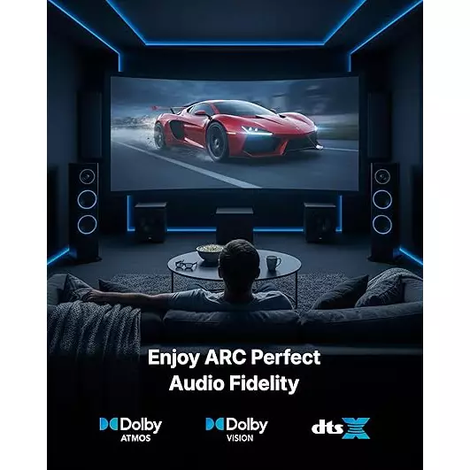 Tech-X HDMI 2.0 Cable 3 m Supports 4 K@ 60 Hz, 2 K@120 Hz, 1080 @ 240 Hz HDR, ARC, HDR, 3D for Gaming Console, Monitor, Security Camera & More, ARCUS