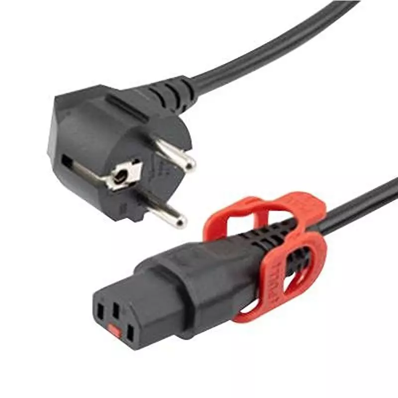 L-COM Pwr Cord, R/A Cee 7/7 Plug-Iec C13, 9.8 , C13LPSCHRA-10-3M