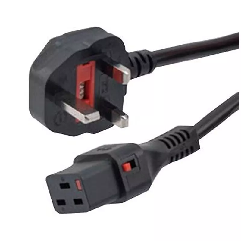 L-COM Pwr Cord, Iec C19-Uk Bs 1363 Plug, 6.6 , C19LBS-13-2M