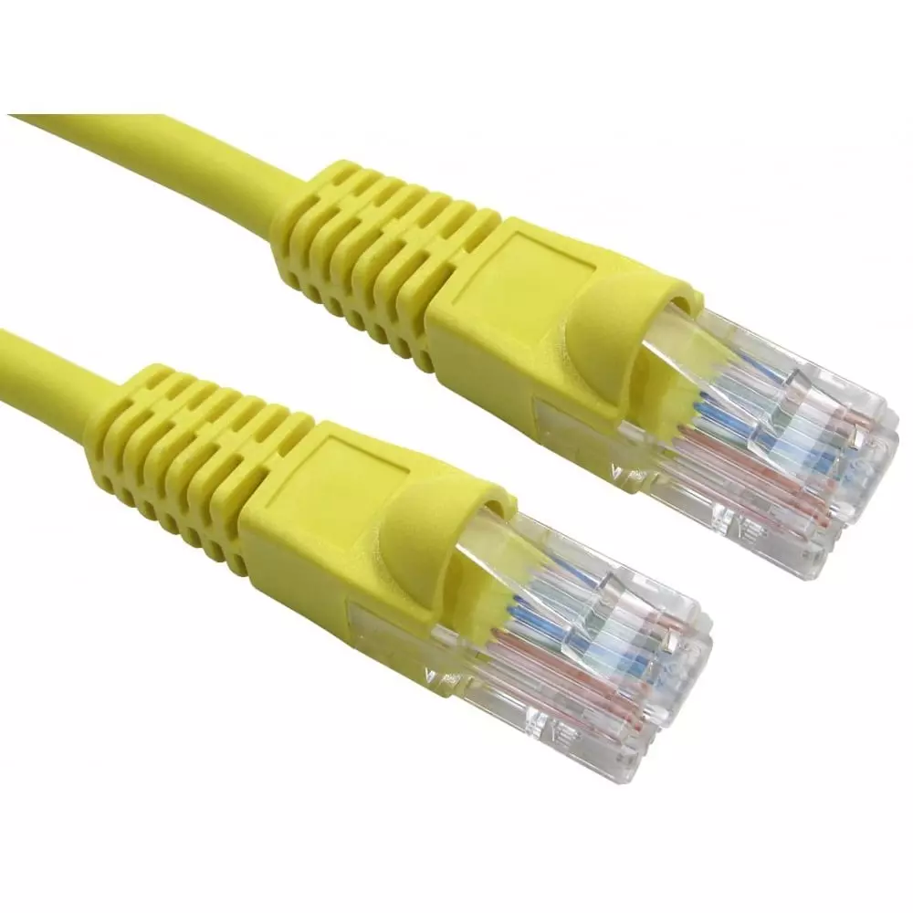 RS PRO Ethernet Cable Low Smoke Zero Halogen RJ45 Male to Male Yellow, 2863199