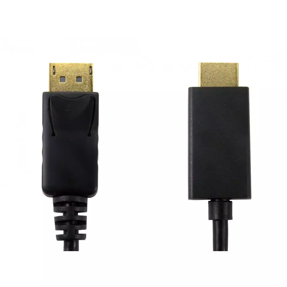 RS PRO DisplayPort Cable Male to HDMI Male 2 m Polyvinyl Chloride HDPORT, 2863363