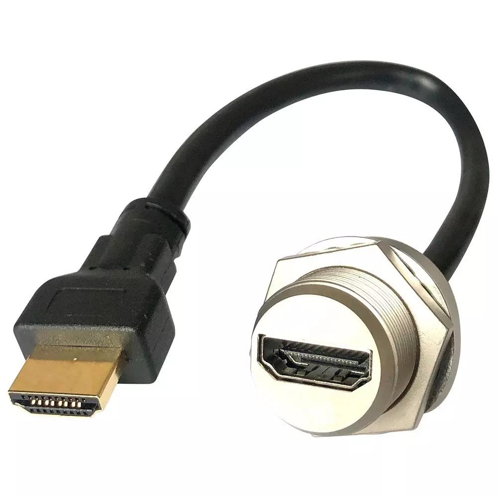 MULTICOMP PRO HDMI Cable HDMI Receptacle to HDMI Plug 300 mm Length Black, MP002471