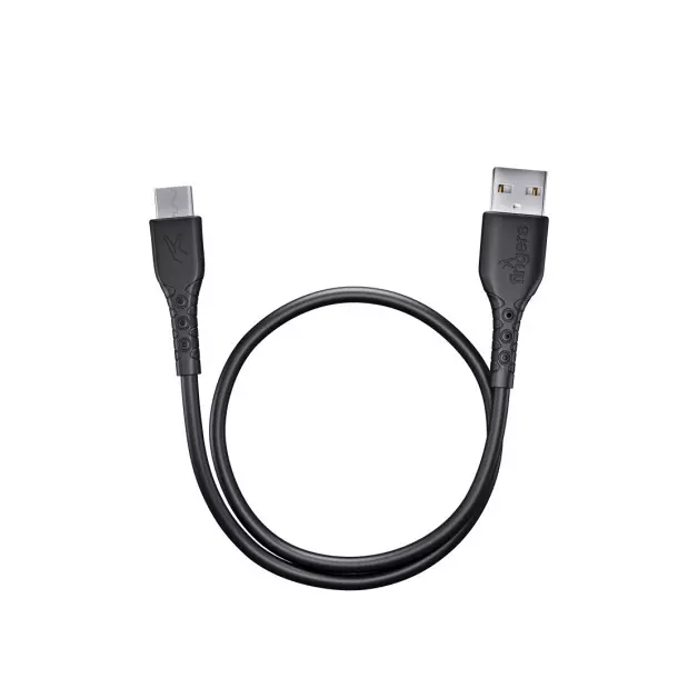 FINGERS USB-A to Micro USB-Cable 1 m Cable Length PVC Material 480 Mbps Transfer Speed Black Color, FMC-Micro-05