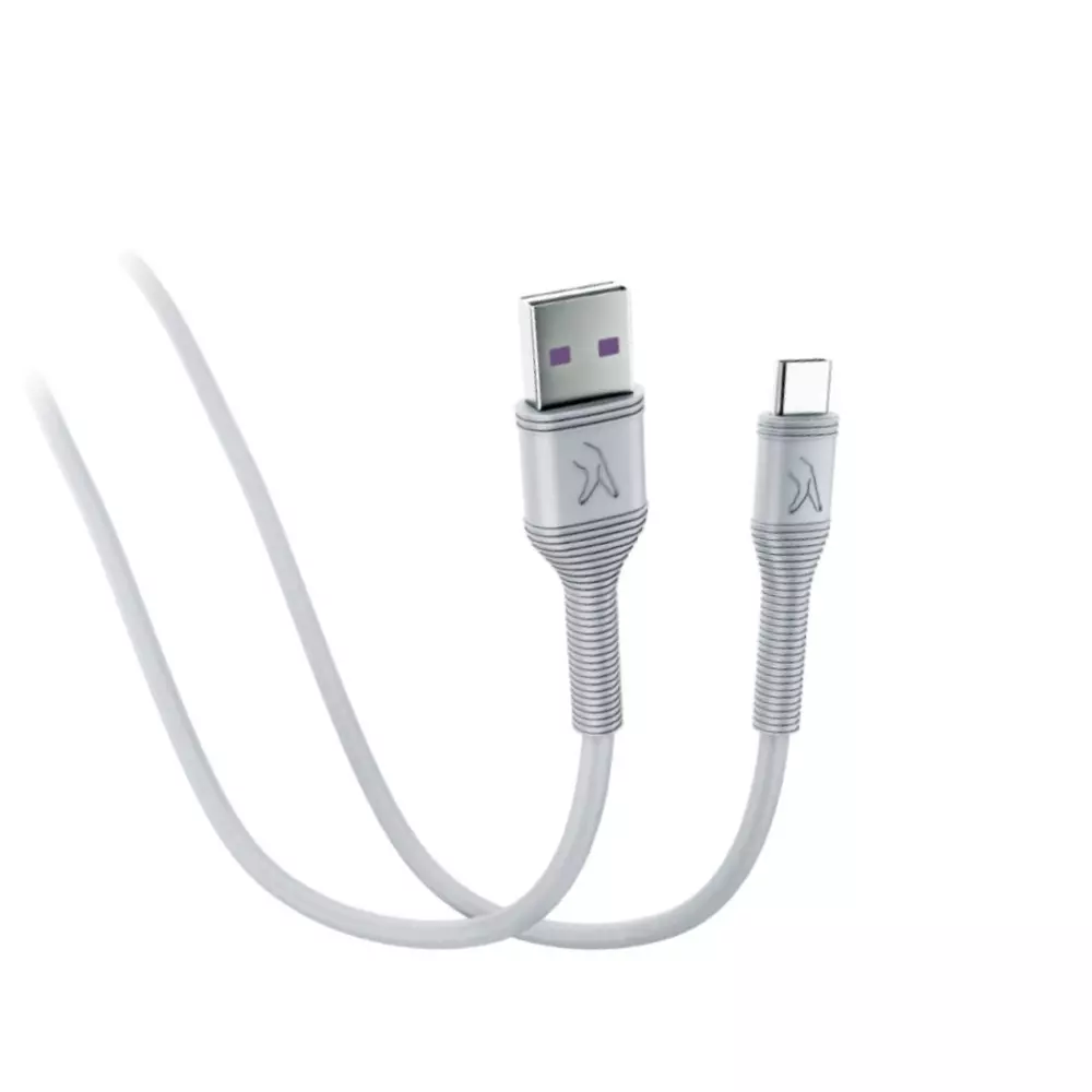 FINGERS USB-A to USB-C Cable 2.7 m Cable Length TPE Material 480 Mbps Transfer Speed Steel Grey Color, C9FL