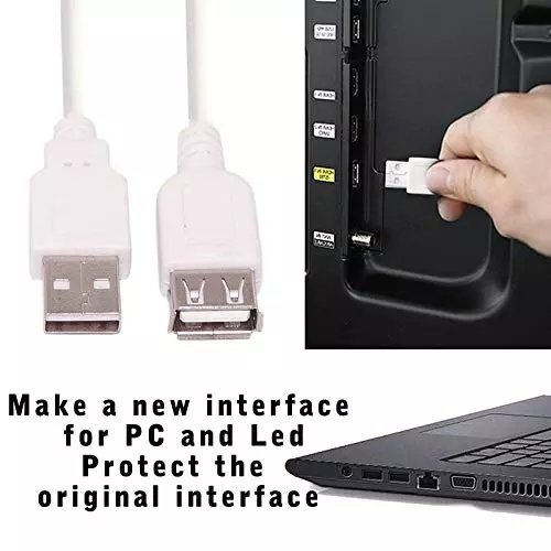 FEDUS 2.0 USB Extension Cable White 10 m